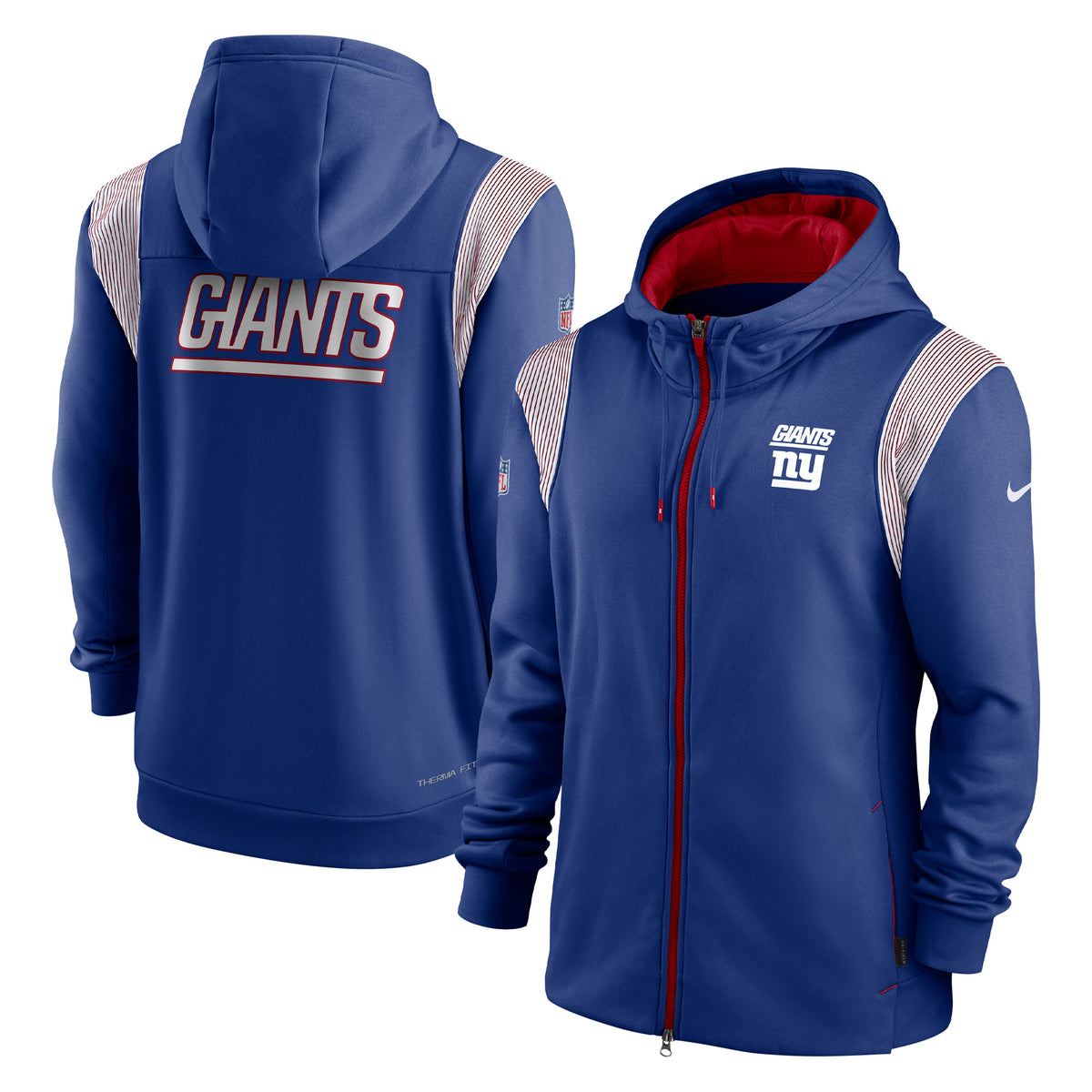 Men's Nike Royal New York Giants Performance Sideline Lockup Full-Zip Hoodie