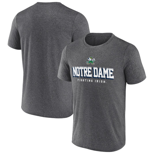 Men's Heather Charcoal Notre Dame Fighting Irish Wheelhouse T-Shirt