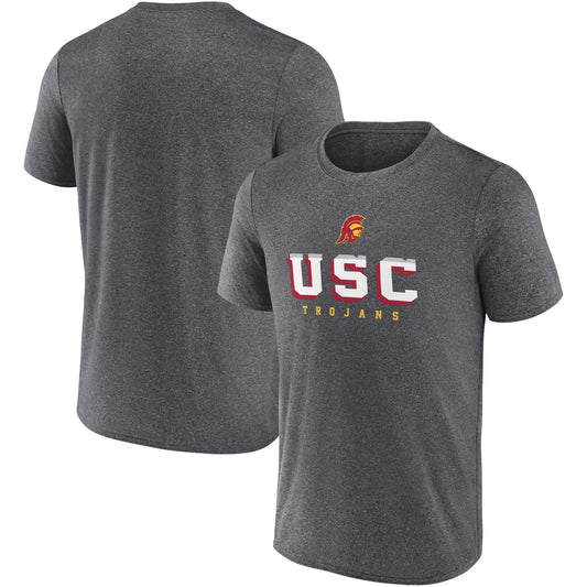 Men's Heather Charcoal USC Trojans Wheelhouse T-Shirt