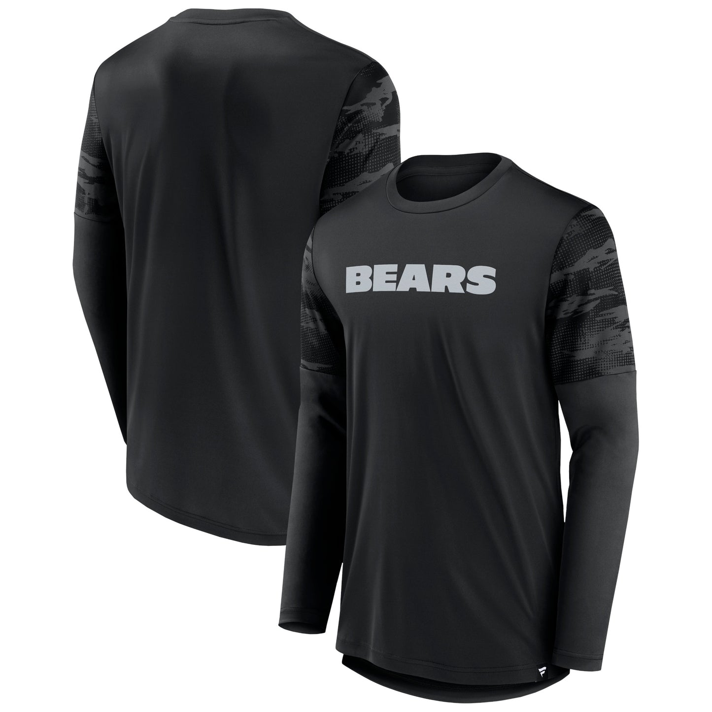 Men's Fanatics Black Chicago Bears Square Off Long Sleeve T-Shirt