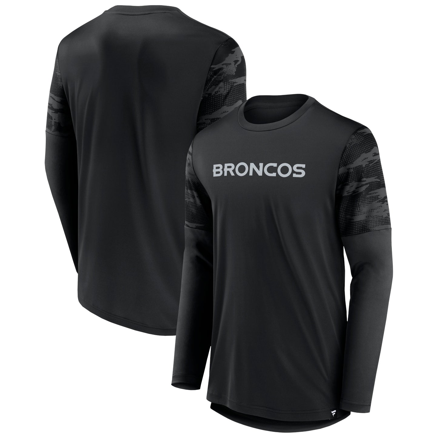 Men's Fanatics Black Denver Broncos Square Off Long Sleeve T-Shirt