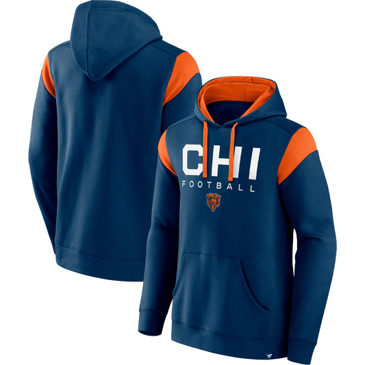 Men's Fanatics Navy Chicago Bears Call The Shot Pullover Hoodie