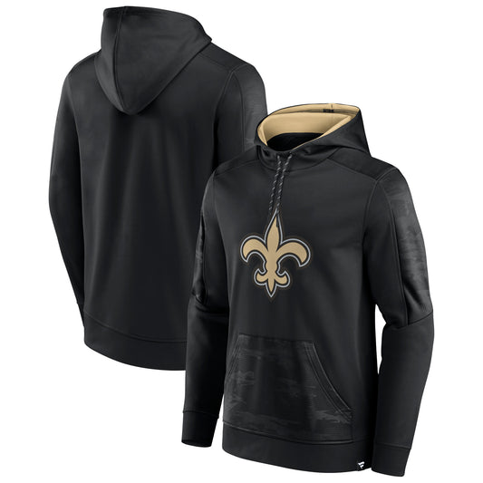 Men's Fanatics Black New Orleans Saints On The Ball Pullover Hoodie