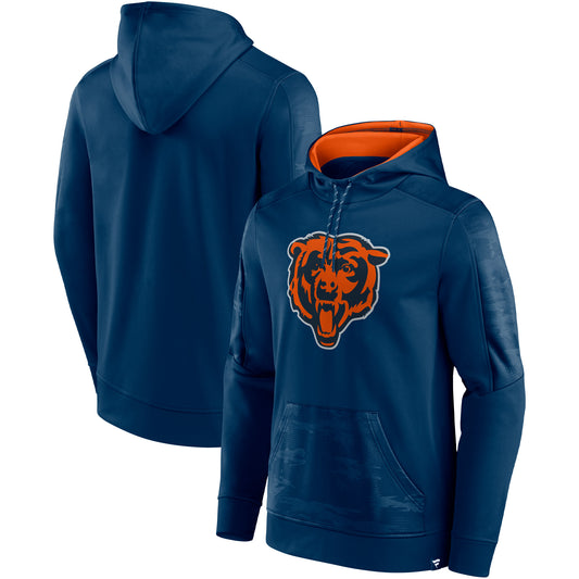 Men's Fanatics Navy Chicago Bears On The Ball Pullover Hoodie