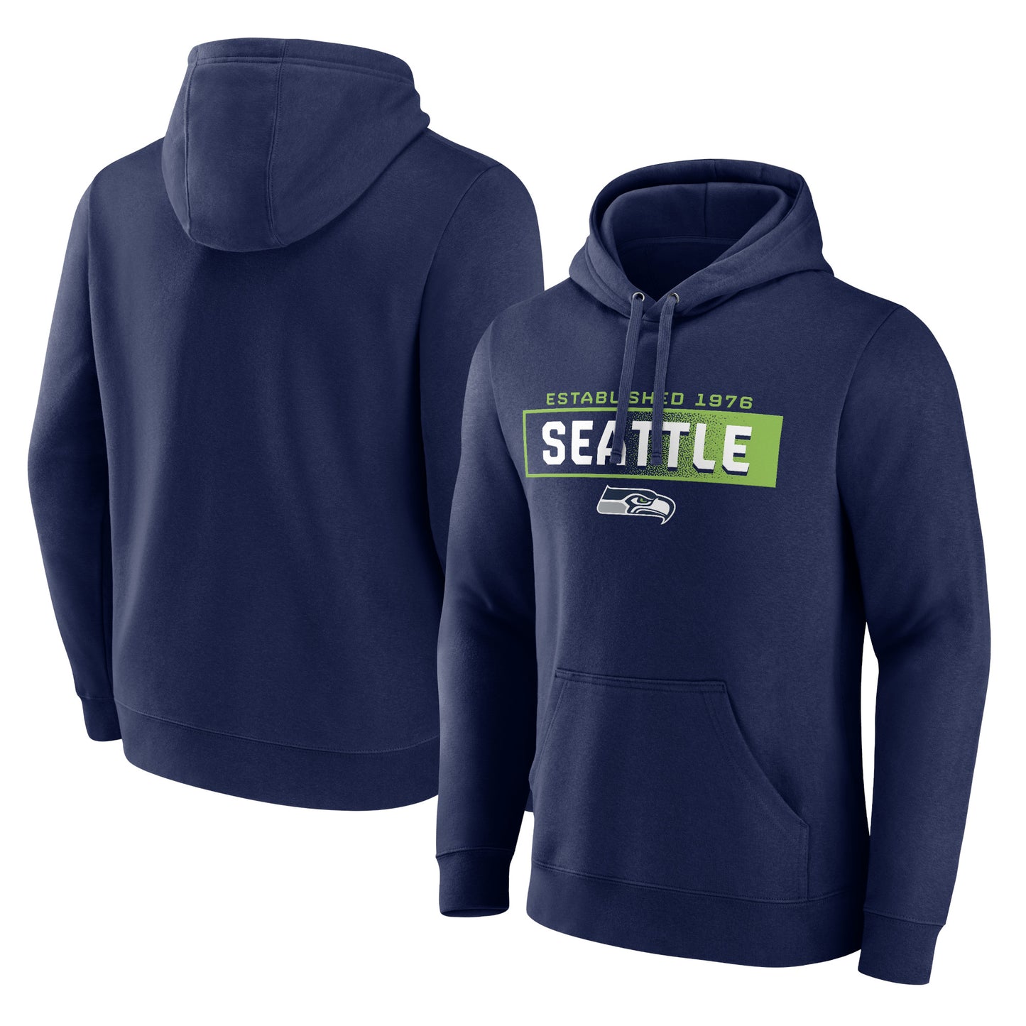 Men's Fanatics College Navy Seattle Seahawks Down The Field Pullover Hoodie