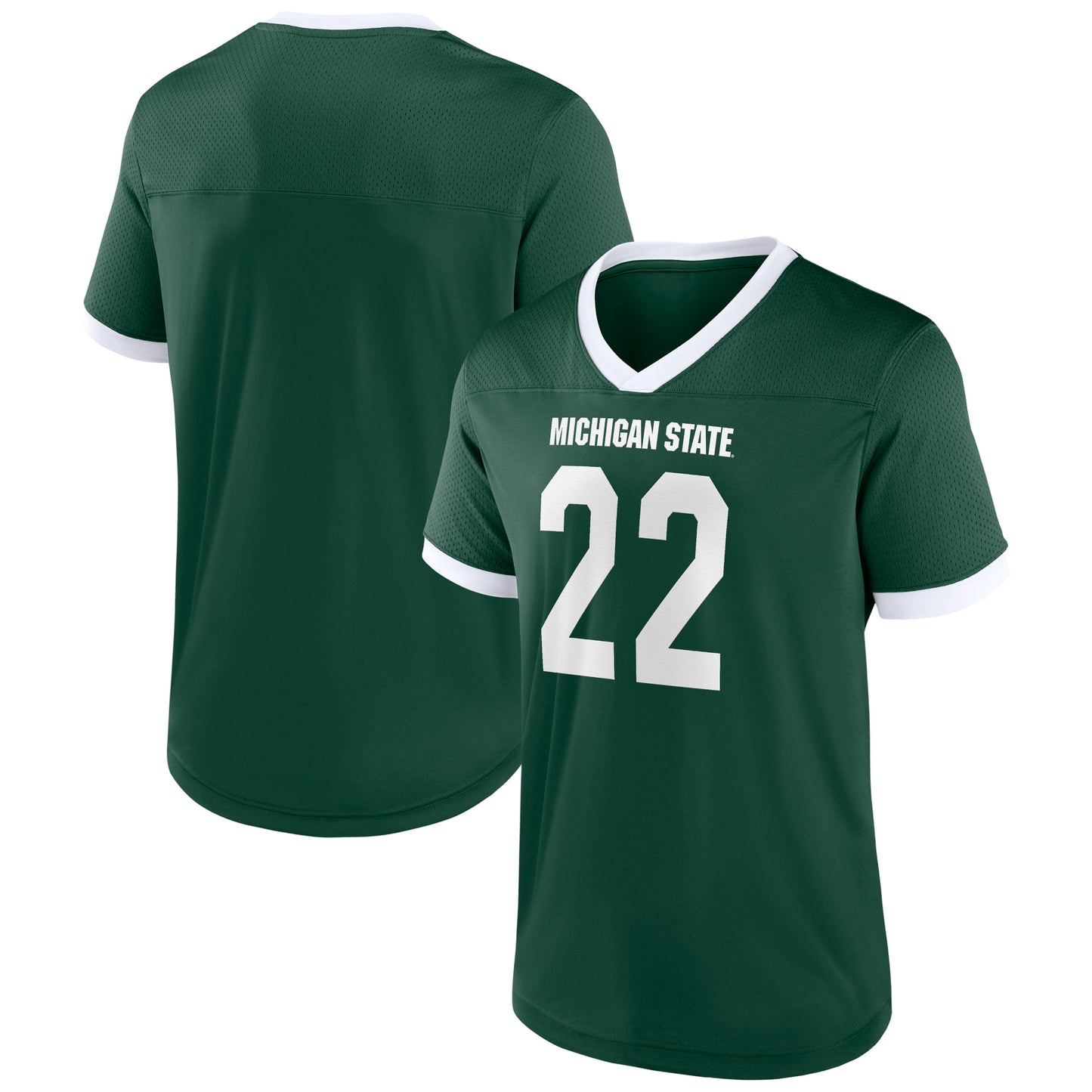 Men's Green Michigan State Spartans The Cut Football Jersey