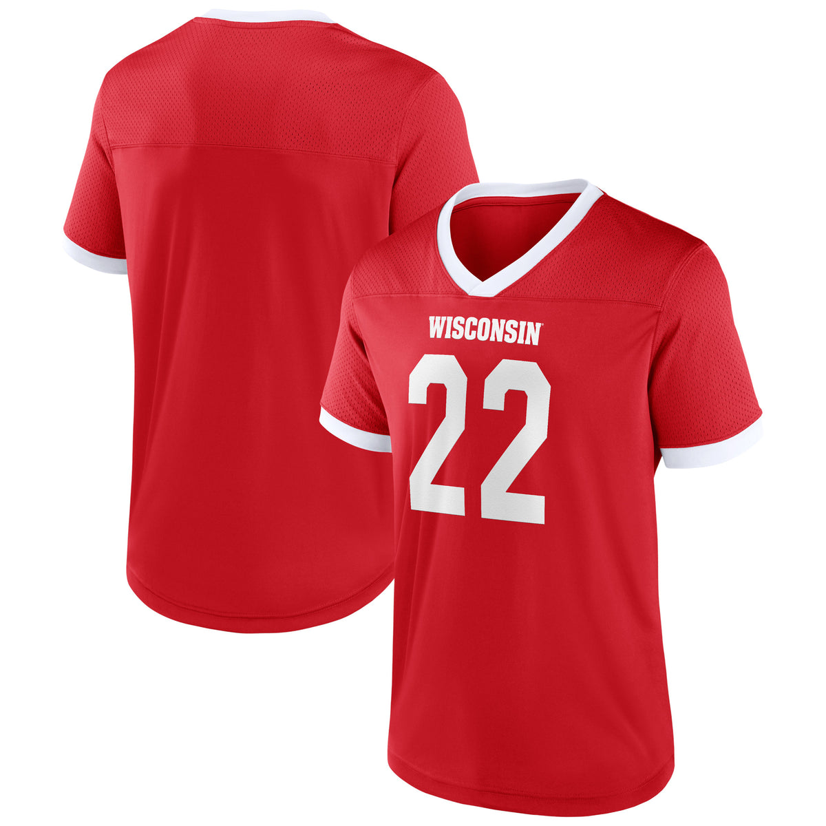 Men's Red Wisconsin Badgers The Cut Football Jersey