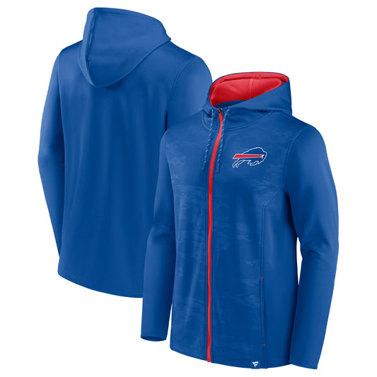 Men's Fanatics Royal/Red Buffalo Bills Ball Carrier Full-Zip Hoodie