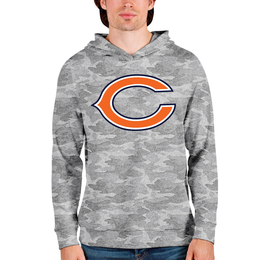 Men's Antigua Camo Chicago Bears Team Absolute Pullover Hoodie