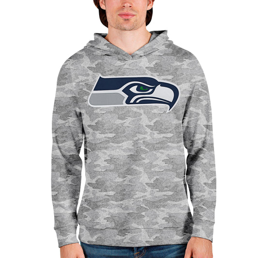 Men's Antigua Camo Seattle Seahawks Team Absolute Pullover Hoodie