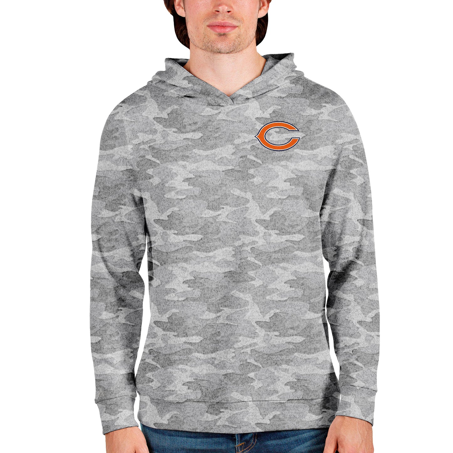 Men's Antigua Camo Chicago Bears Absolute Pullover Hoodie