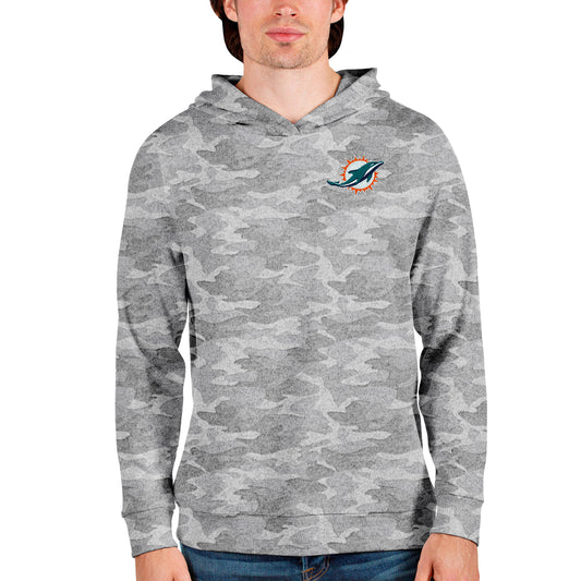 Men's Antigua Camo Miami Dolphins Absolute Pullover Hoodie