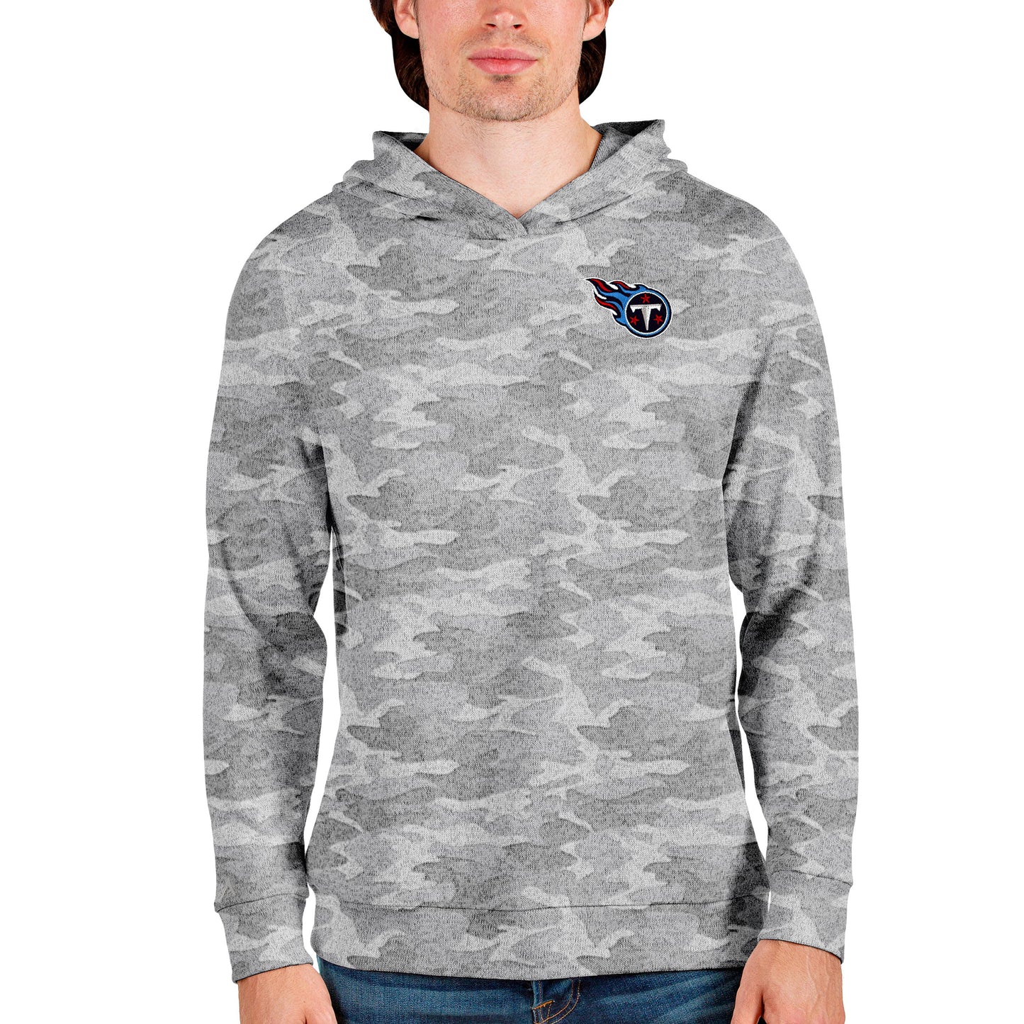 Men's Antigua Camo Tennessee Titans Absolute Pullover Hoodie