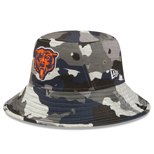 Men's New Era Camo Chicago Bears 2022 NFL Training Camp Official Mascot Bucket Hat