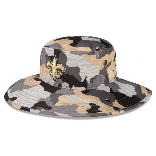 Men's New Era Camo New Orleans Saints 2022 NFL Training Camp Official Panama Bucket Hat