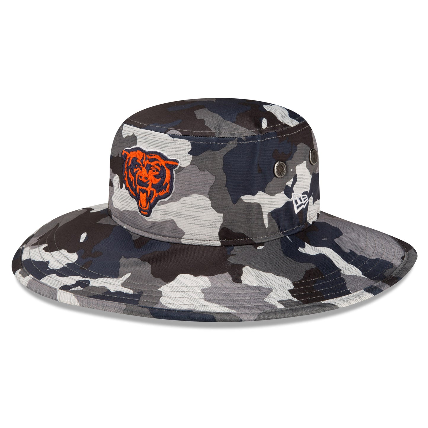 Men's New Era Camo Chicago Bears 2022 NFL Training Camp Official Mascot Panama Bucket Hat