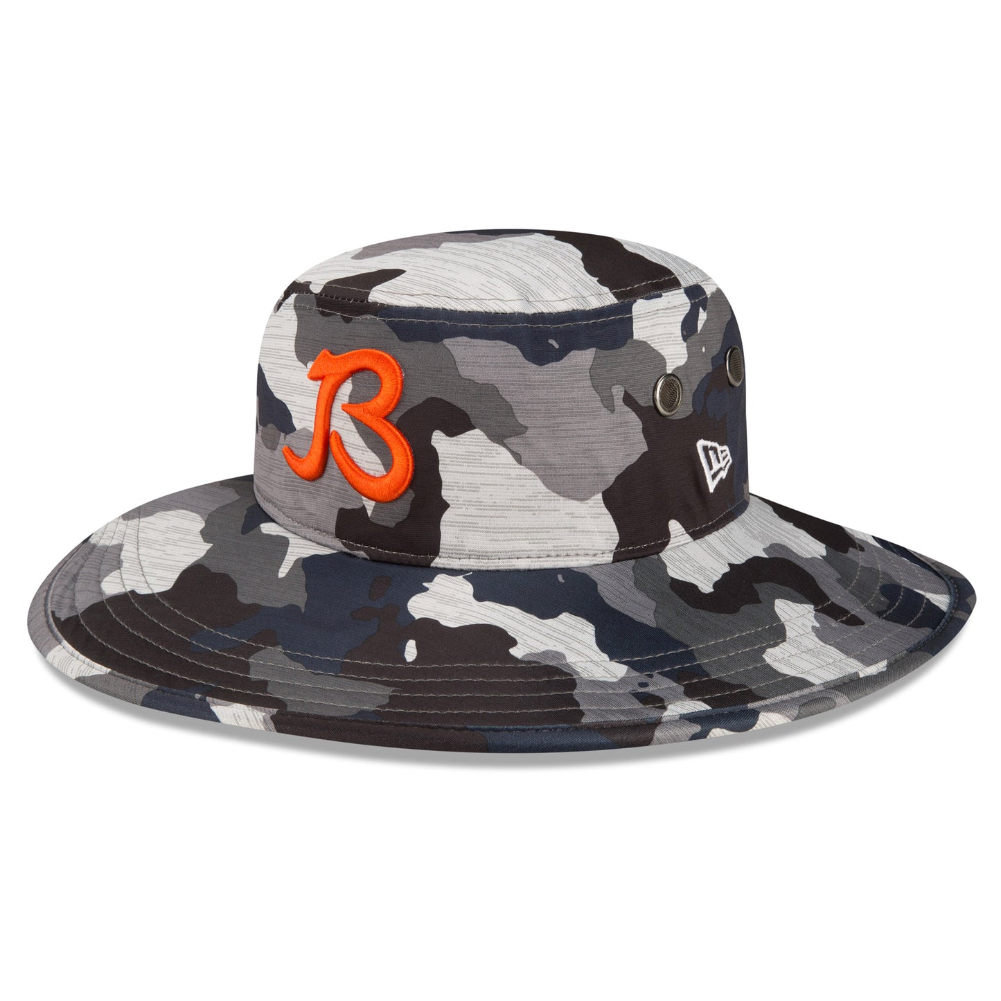 Men's New Era Camo Chicago Bears 2022 NFL Training Camp Official Script Panama Bucket Hat