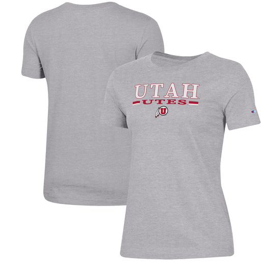 Women's Champion Heathered Gray Utah Utes Core 2.0 T-Shirt