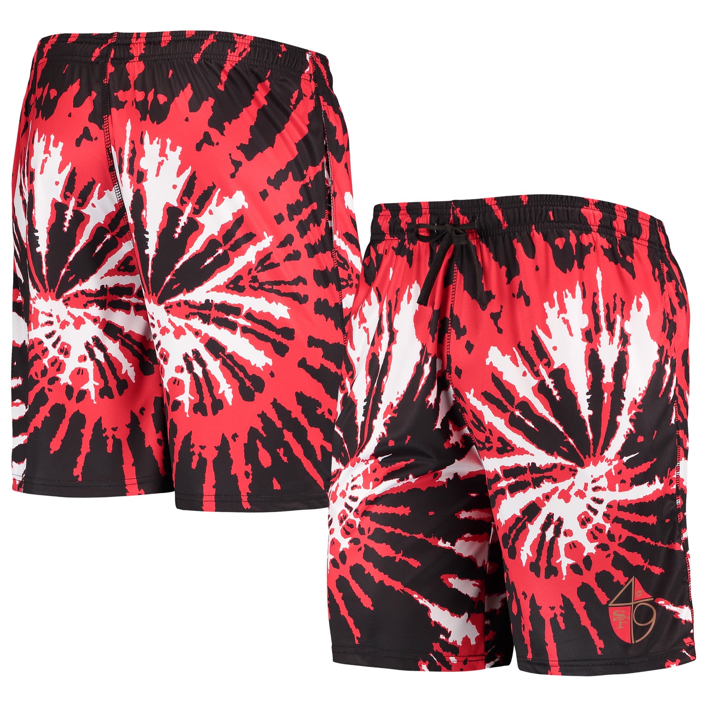 Men's FOCO Scarlet San Francisco 49ers Retro Static Mesh Lounge Shorts
