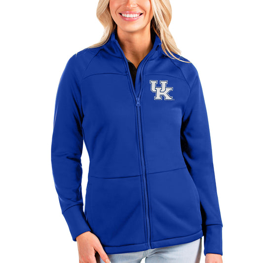 Women's Antigua Royal Kentucky Wildcats Links Full-Zip Golf Jacket