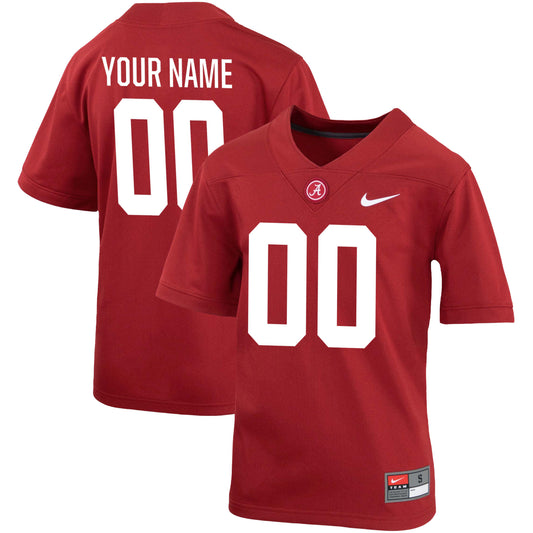 Youth Nike Crimson Alabama Crimson Tide Custom Game Jersey