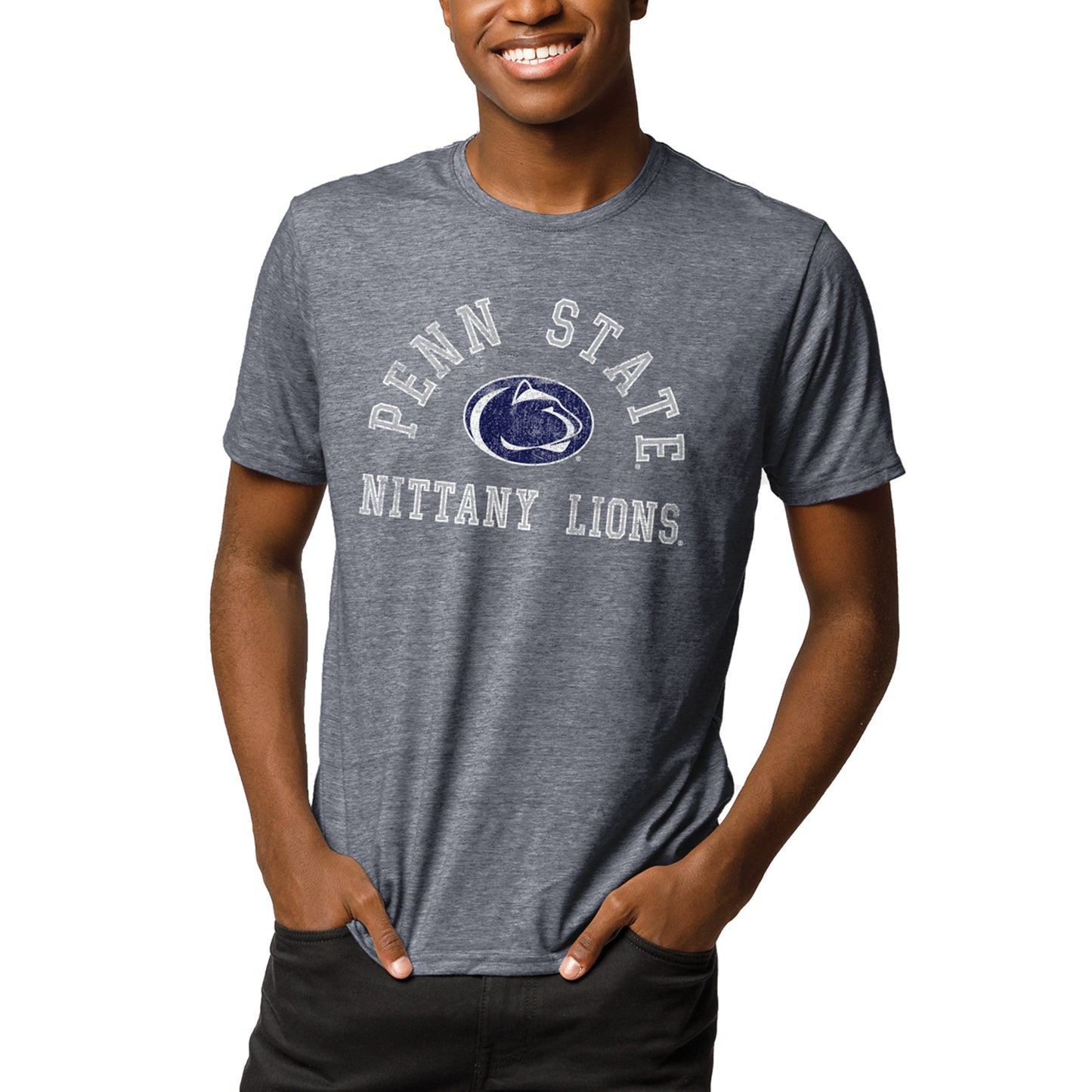Men's League Collegiate Wear Heathered Navy Penn State Nittany Lions Reclaim T-Shirt