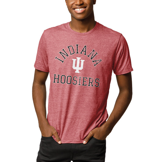 Men's League Collegiate Wear Heathered Crimson Indiana Hoosiers Reclaim T-Shirt