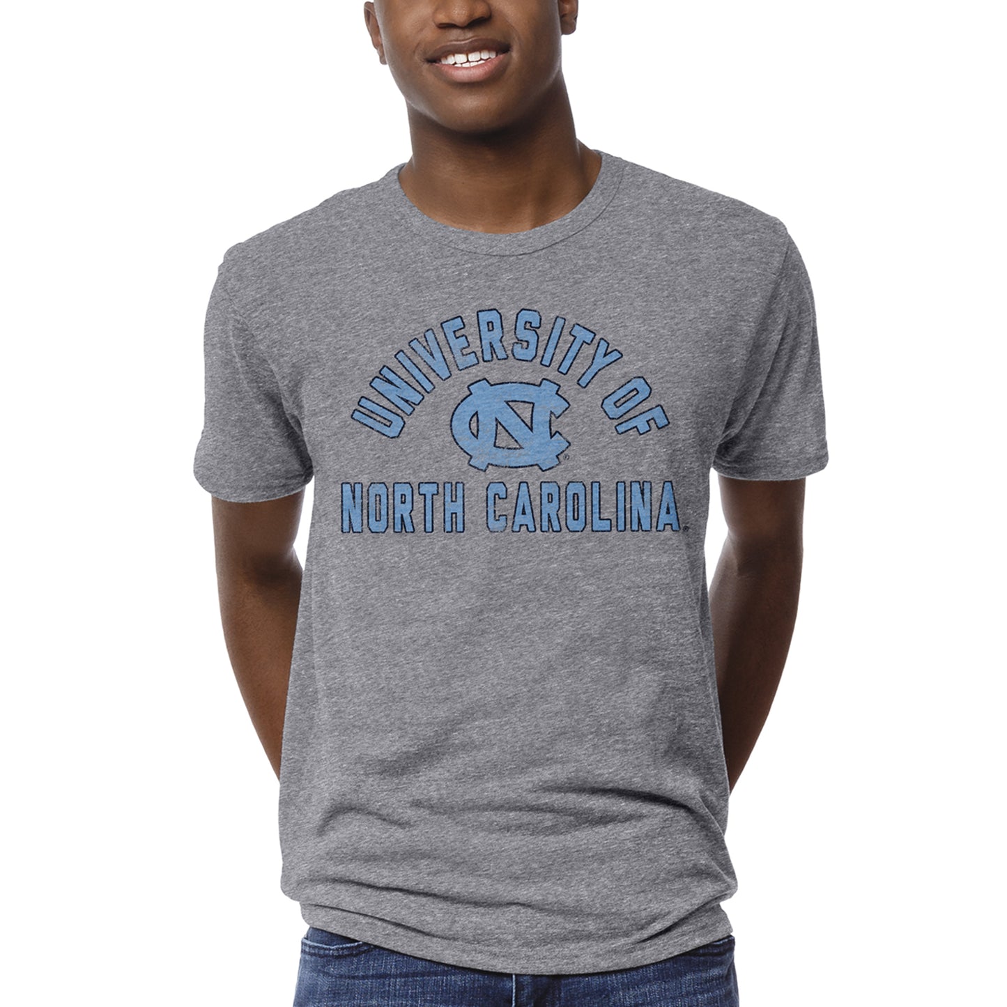 Men's League Collegiate Wear Heather Gray North Carolina Tar Heels Victory Falls Tri-Blend T-Shirt