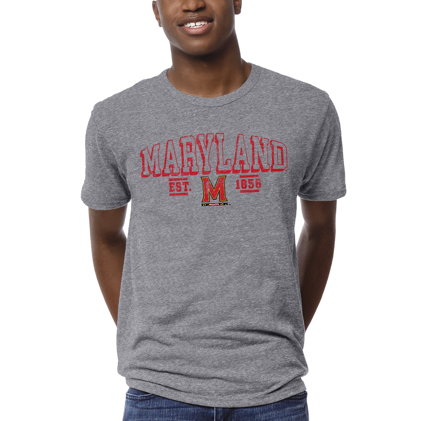 Men's League Collegiate Wear Heathered Gray Maryland Terrapins Victory Falls T-Shirt