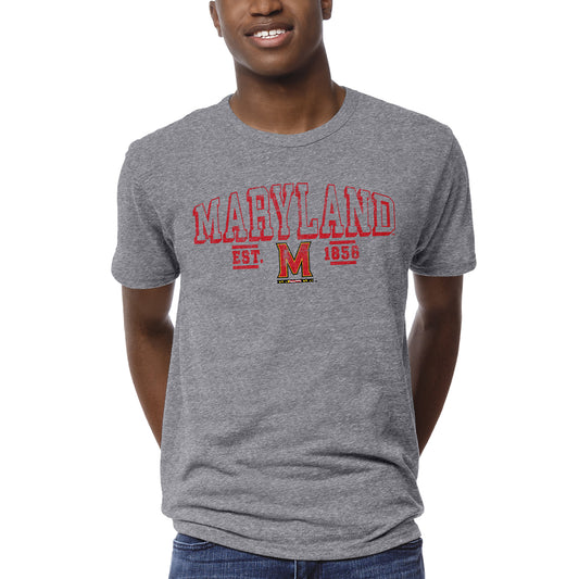 Men's League Collegiate Wear Heathered Gray Maryland Terrapins Victory Falls T-Shirt