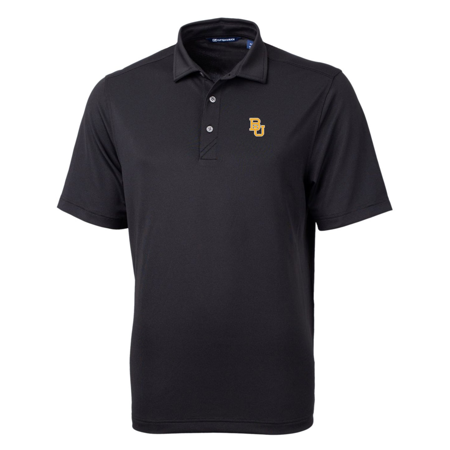 Men's Cutter & Buck Black Baylor Bears Big & Tall Virtue Eco Pique Recycled Polo