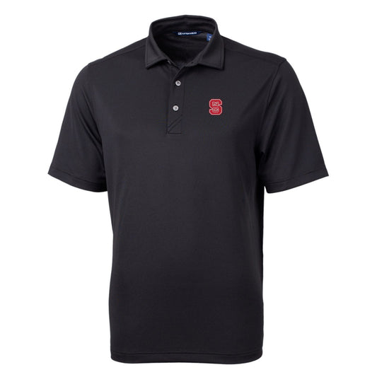 Men's Cutter & Buck Black NC State Wolfpack Big & Tall Virtue Eco Pique Recycled Polo