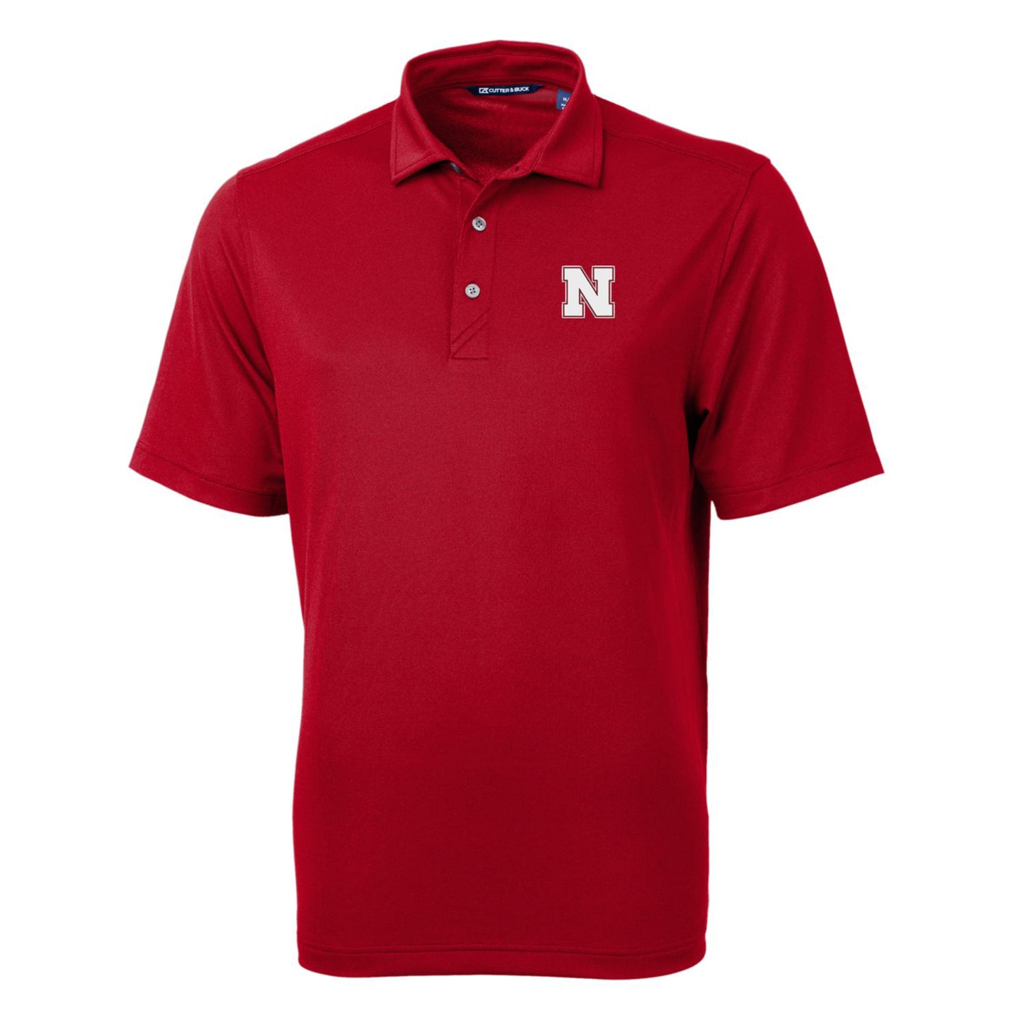 Men's Cutter & Buck Scarlet Nebraska Huskers Big & Tall Virtue Eco Pique Recycled Polo