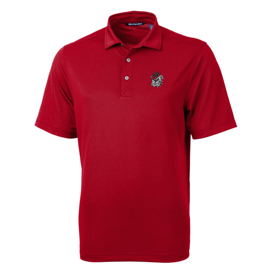 Men's Cutter & Buck Red Georgia Bulldogs Big & Tall Virtue Eco Pique Recycled Polo