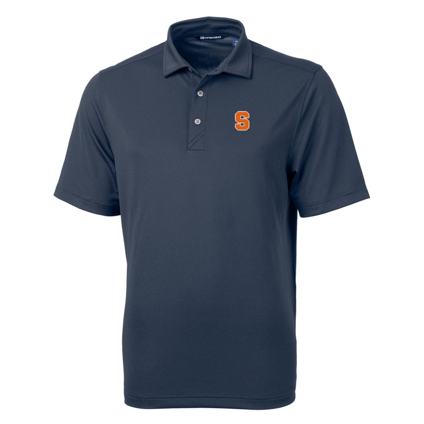 Men's Cutter & Buck Navy Syracuse Orange Big & Tall Virtue Eco Pique Recycled Polo