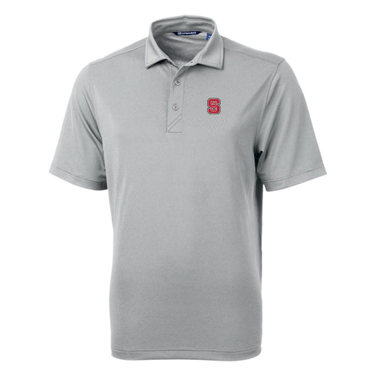 Men's Cutter & Buck Gray NC State Wolfpack Big & Tall Virtue Eco Pique Recycled Polo