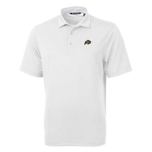 Men's Cutter & Buck White Colorado Buffaloes Big & Tall Virtue Eco Pique Recycled Polo