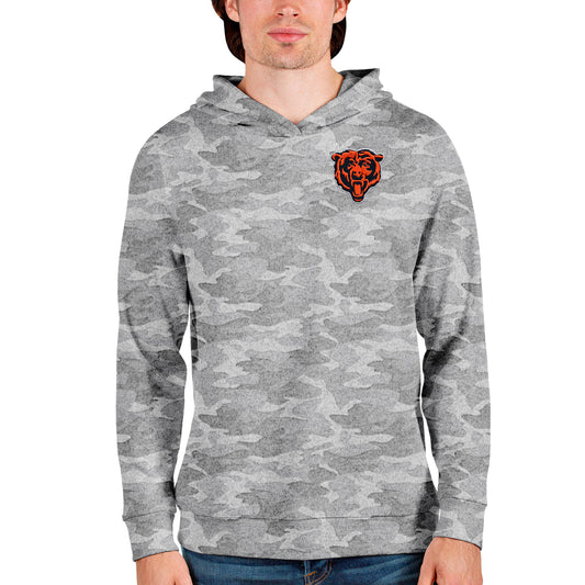 Men's Antigua Camo Chicago Bears Bear Head Absolute Pullover Hoodie