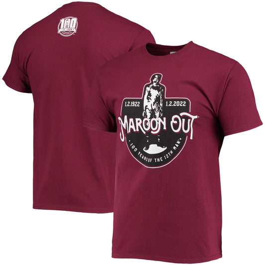 Men's Texas A&M Aggies 2022 Maroon Out 100 Years of the 12th Man T-Shirt