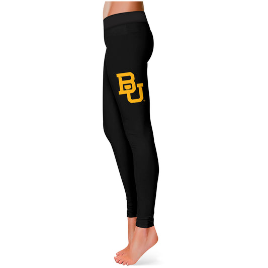 Women's Black Baylor Bears Thigh Logo Yoga Leggings