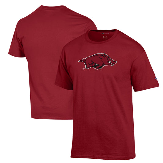 Men's Champion Cardinal Arkansas Razorbacks Primary Jersey T-Shirt