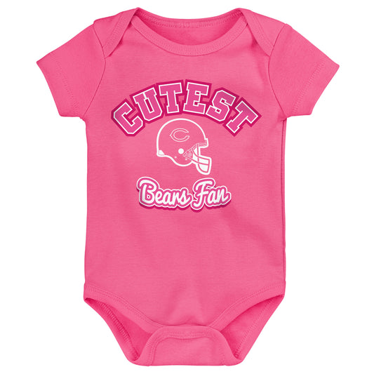 Girls Newborn & Infant Pink Chicago Bears Cutest Fan Bodysuit