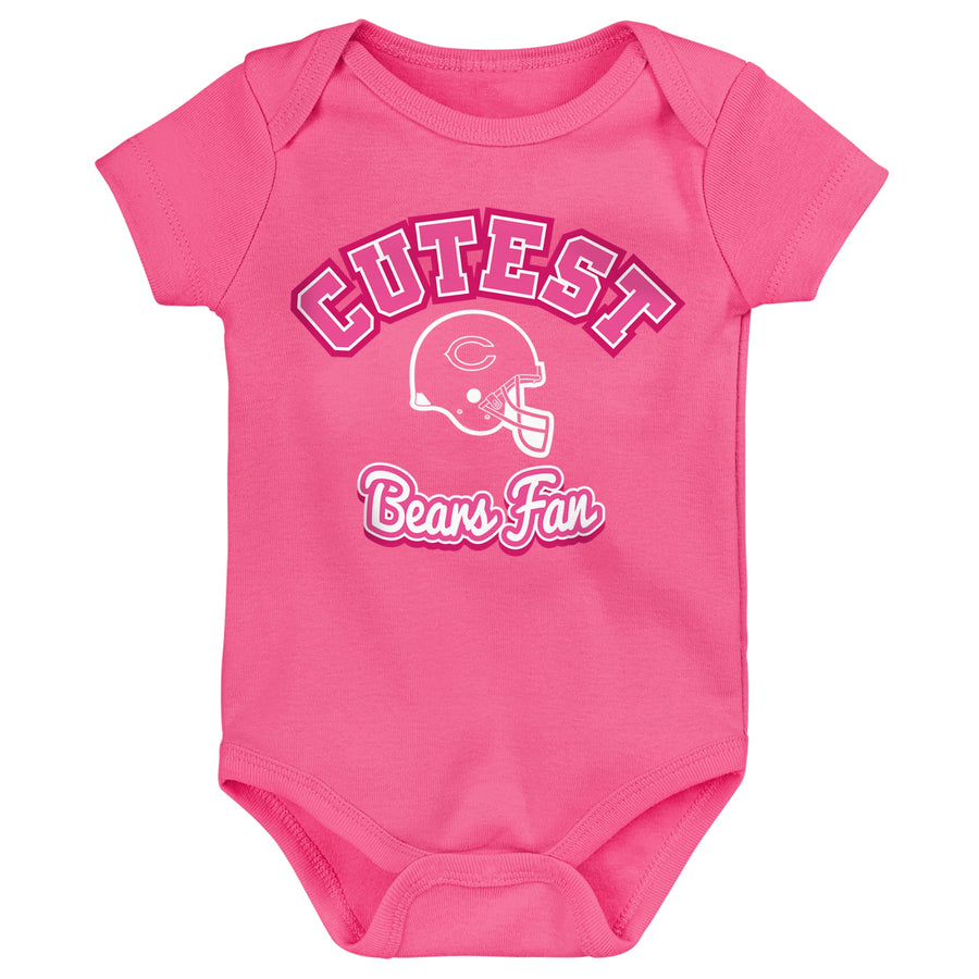Girls Newborn & Infant Pink Chicago Bears Cutest Fan Bodysuit