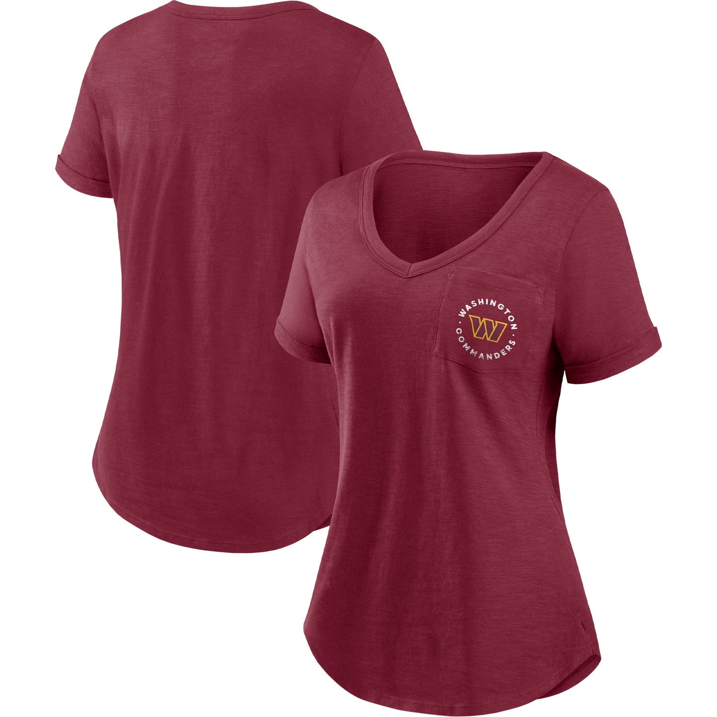 Women's Fanatics Burgundy Washington Commanders By The Rules V-Neck T-Shirt