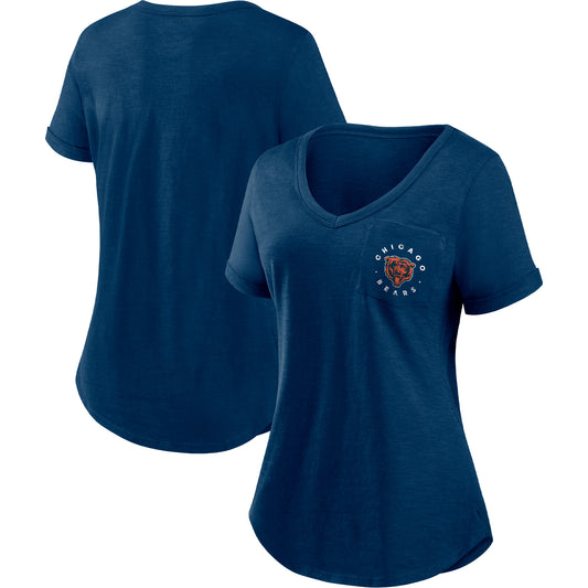 Women's Fanatics Navy Chicago Bears By The Rules V-Neck T-Shirt