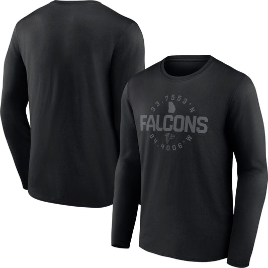 Men's Fanatics Black Atlanta Falcons Out of the Park Long Sleeve T-Shirt