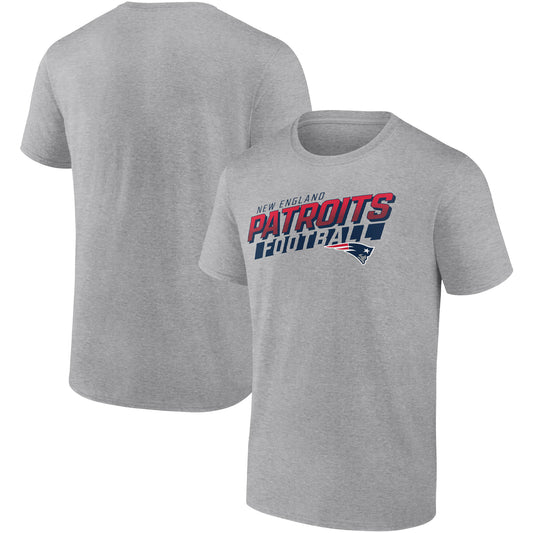 Men's Fanatics Heathered Gray New England Patriots To The Wire T-Shirt