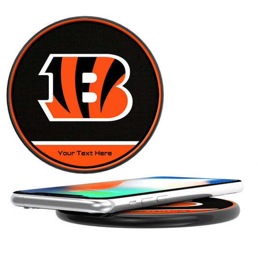 Cincinnati Bengals Personalized 10-Watt Wireless Phone Charger