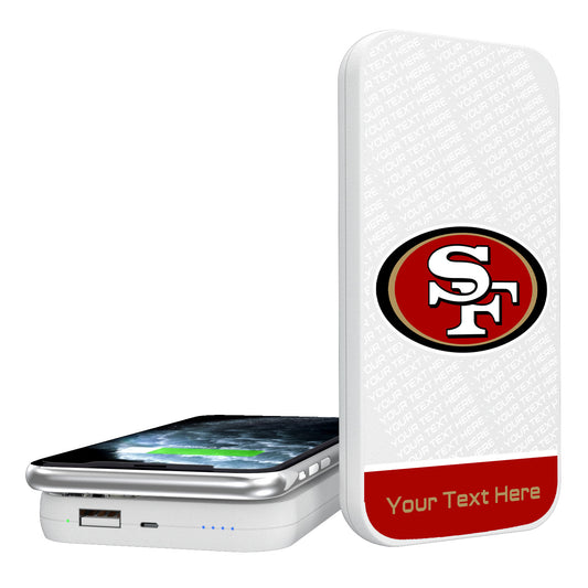 San Francisco 49ers Personalized 5000 mAh Wireless Powerbank