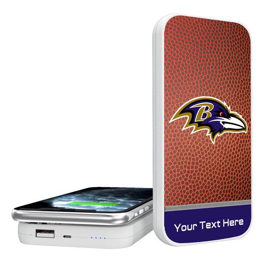 Baltimore Ravens Personalized Football Design 5000 mAh Wireless Powerbank